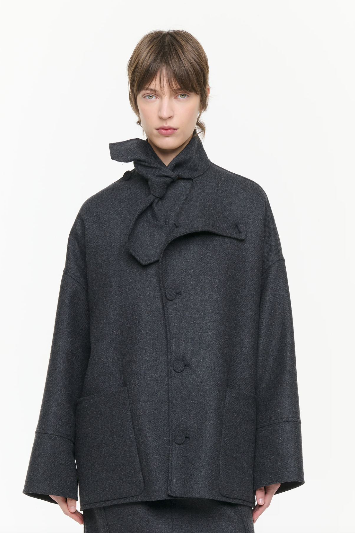 Plan C Wool Jacket Charcoal