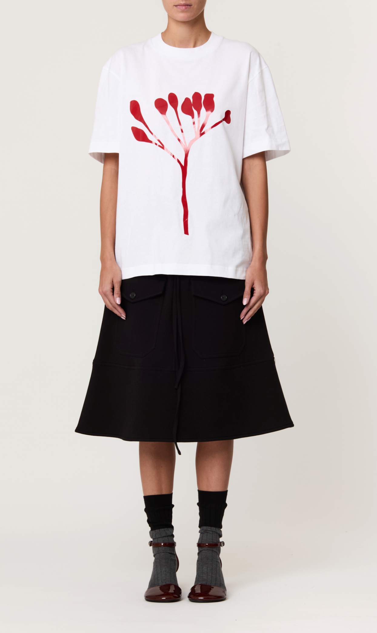 PLAN C White Floral T-Shirt