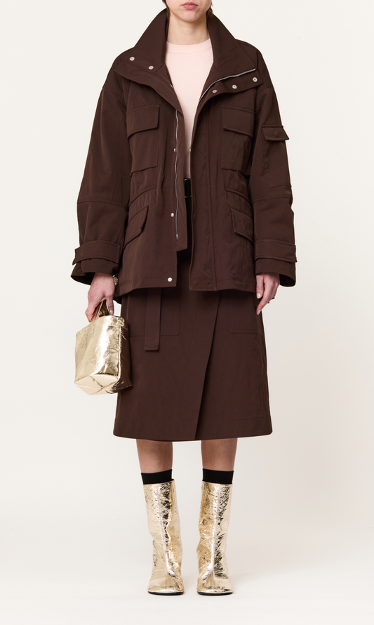 Plan C Oversized Jacket Brown