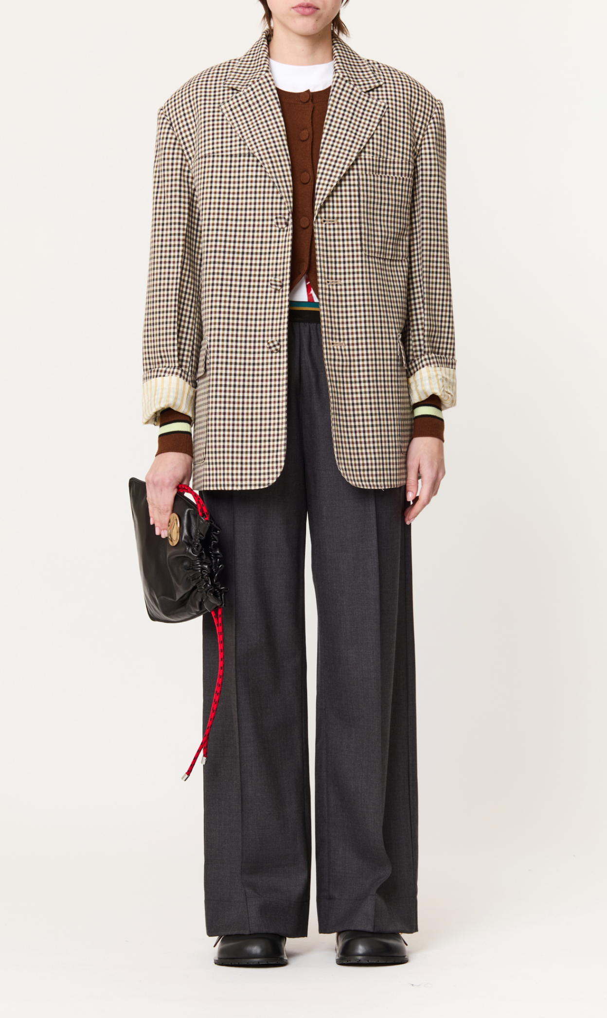 Plan C Check Wool Blazer