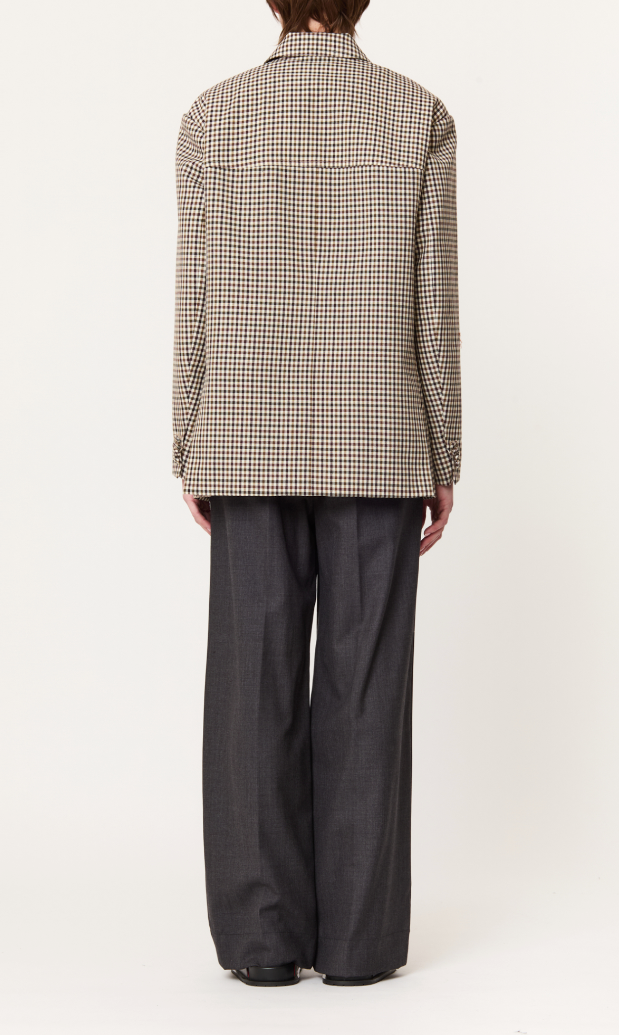 Plan C Check Wool Blazer