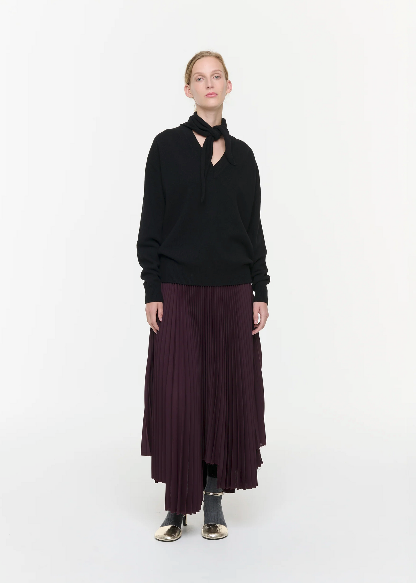 Plan C Foulard Sweater Black
