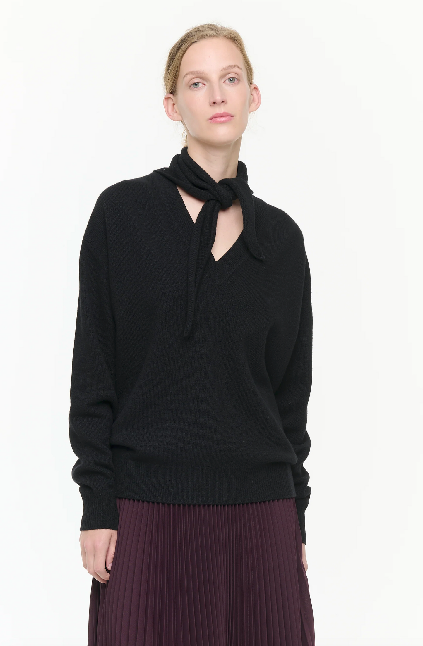 Plan C Foulard Sweater Black