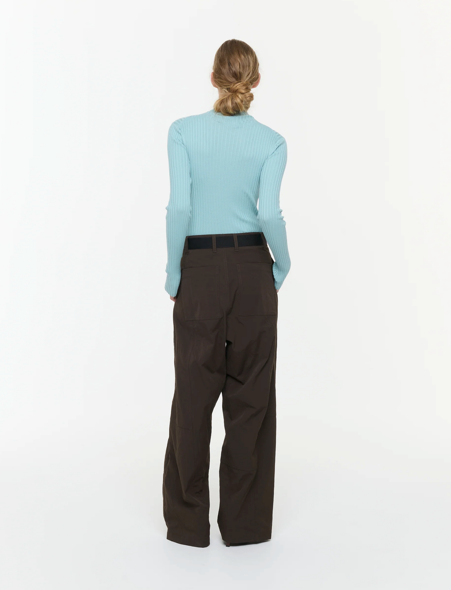 Plan C Wide Leg Trousers Brown