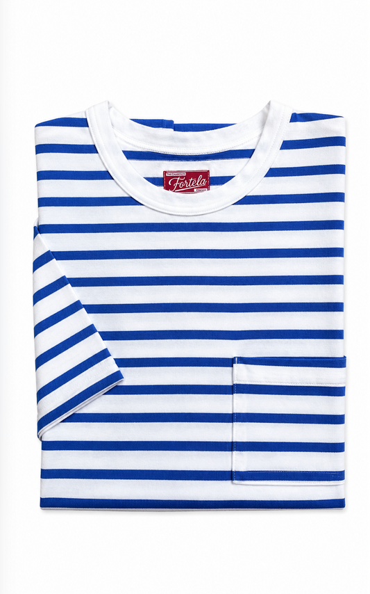 Fortela Breton Striped T-Shirt Blue/White