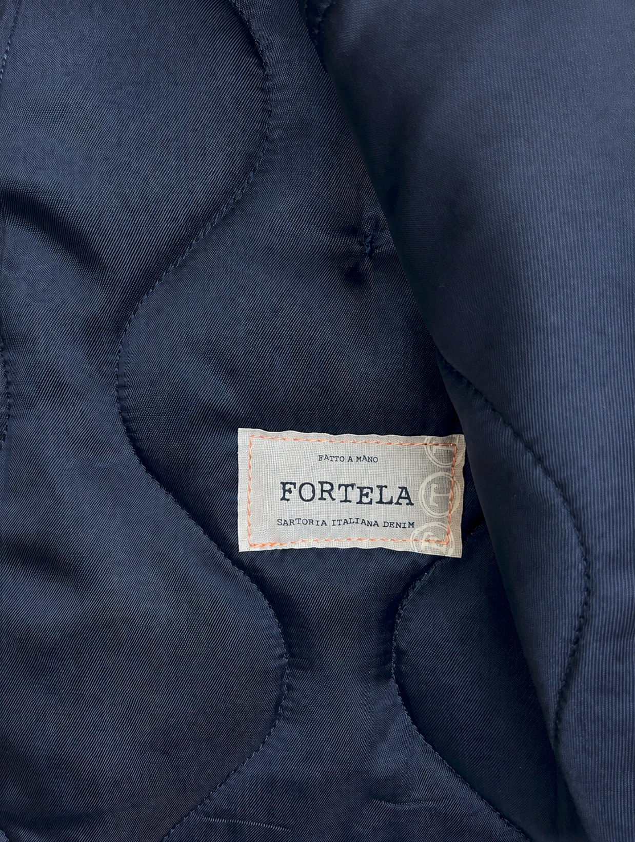 Fortela Military Quilted Jacket Navy