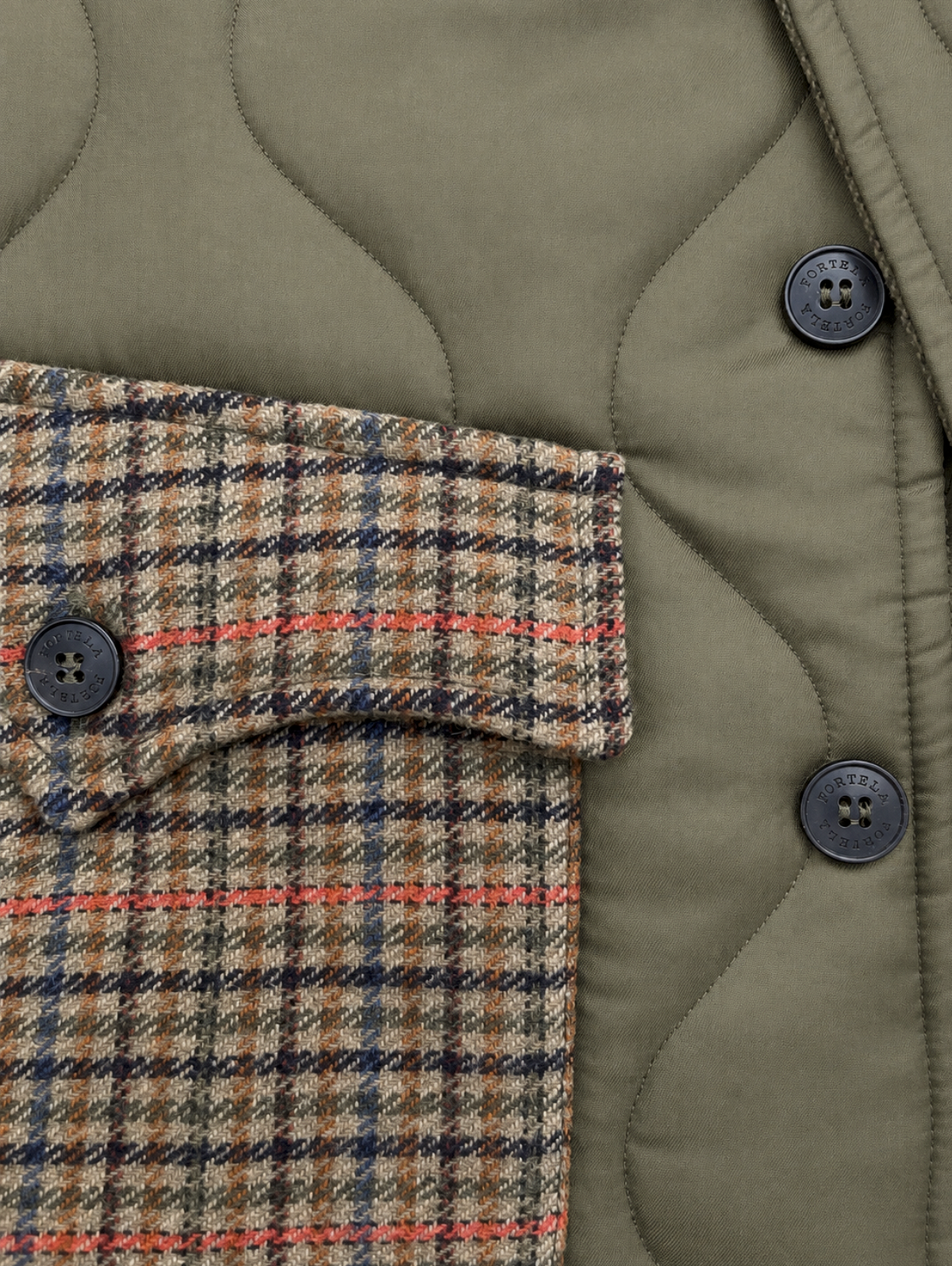 Fortela Quilted Liner Jacket Military Green