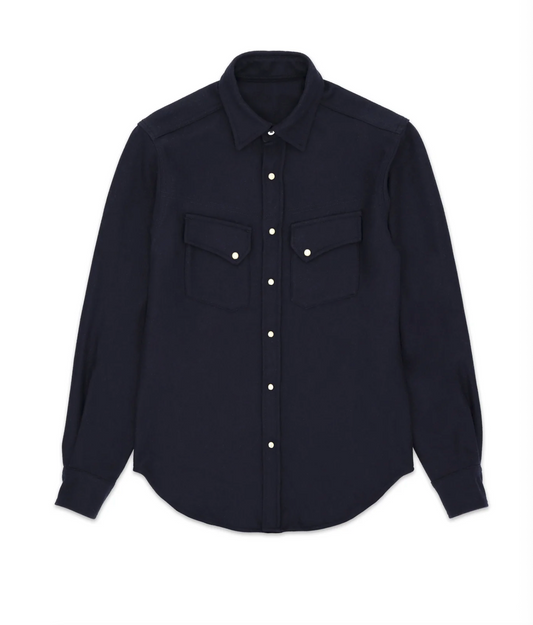 Fortela Pasadena Wool Shirt Navy