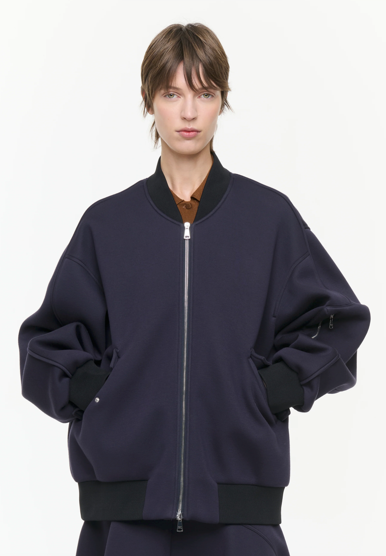 Plan C Bomber Jacket Navy