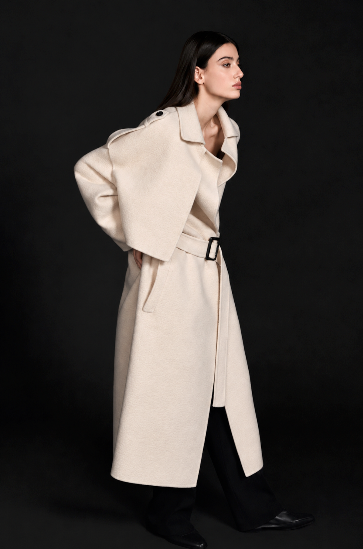 N_8 Double-Faced Coat Off-White