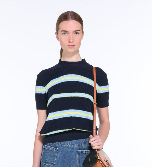 MAGLIA A014 GIROCOLLO BLUE