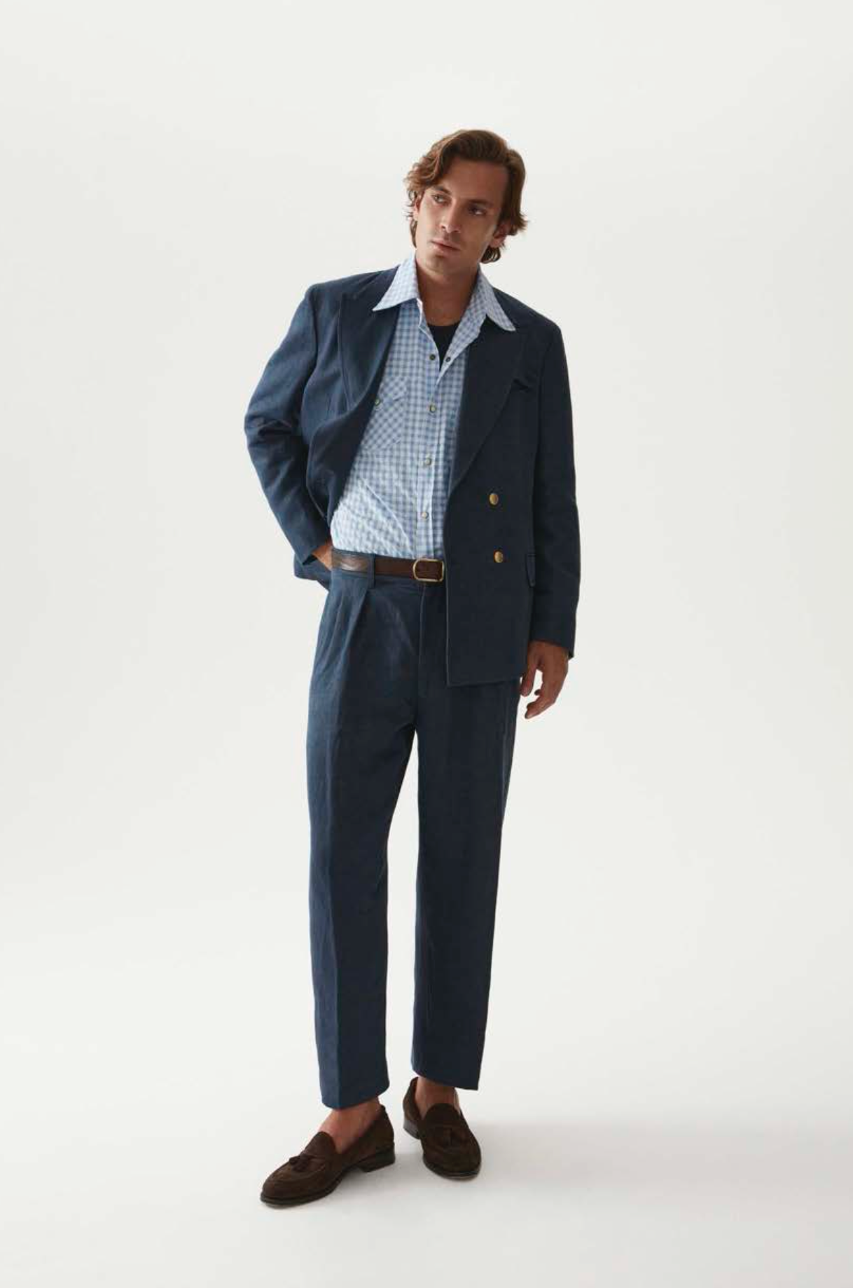 BLAZER LINEN BLUE