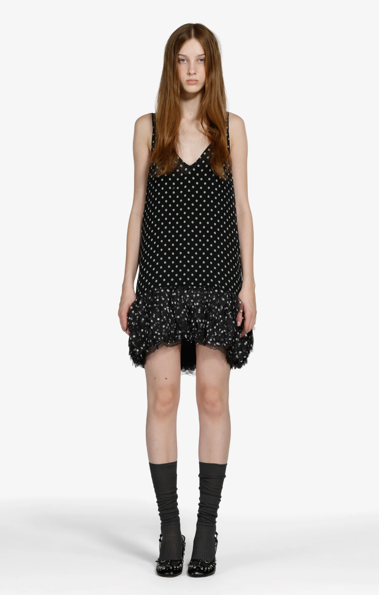 DRESS H082 POLKA SHORT