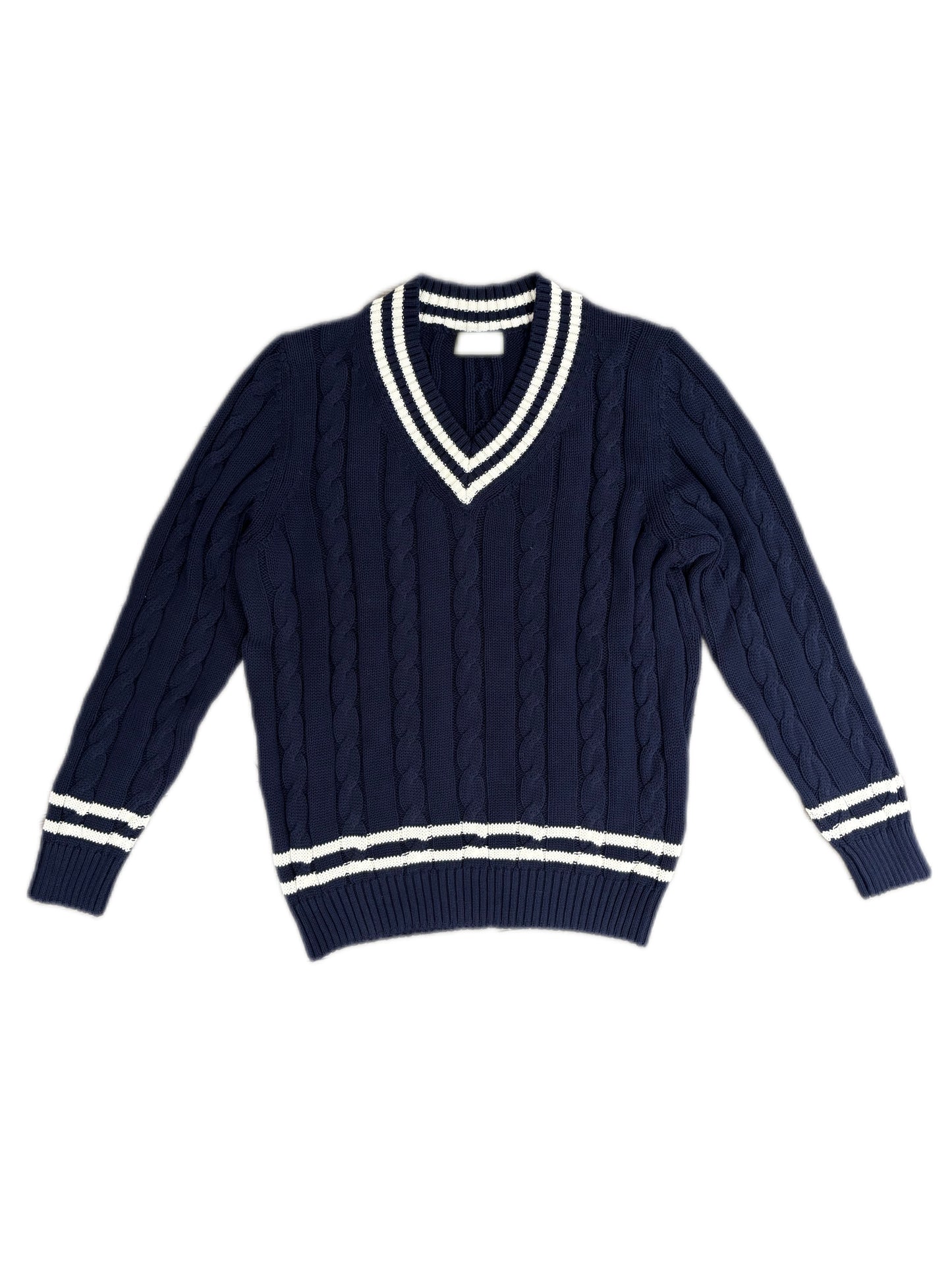 VALENTINI V NECK BLUE WHITE