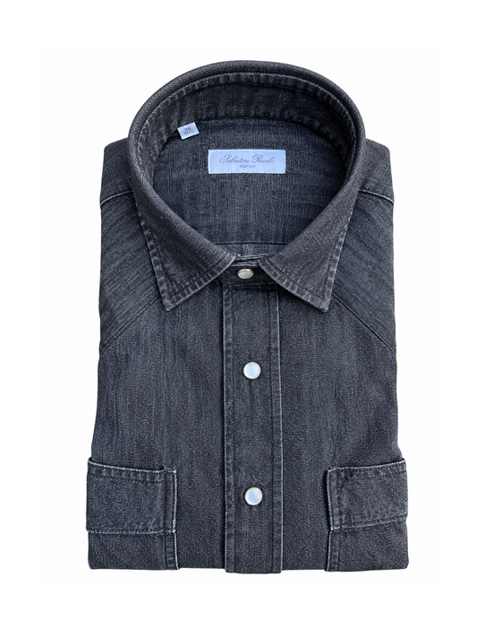 Salvatore Piccolo Texana Black Shirt