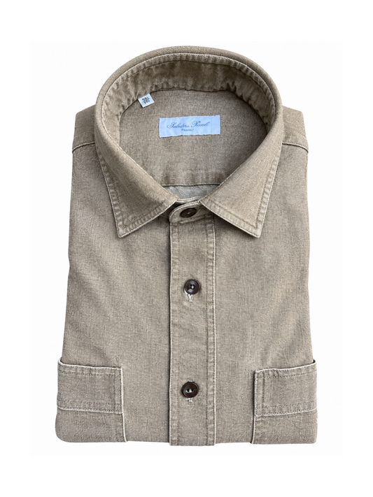 Salvatore Piccolo Beige Worker Shirt