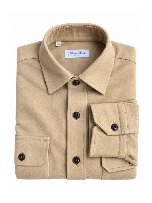 Salvatore Piccolo Beige Worker Shirt