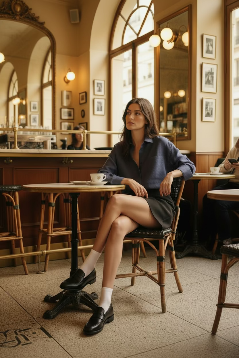 SHIRT VALENTINA LINEN BLUE