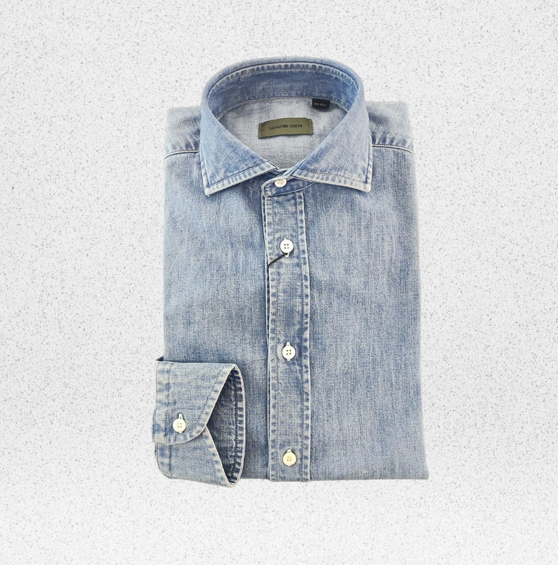 Shirt JEAN Dark denim SALVATORE SCHITO Salvatore Schito