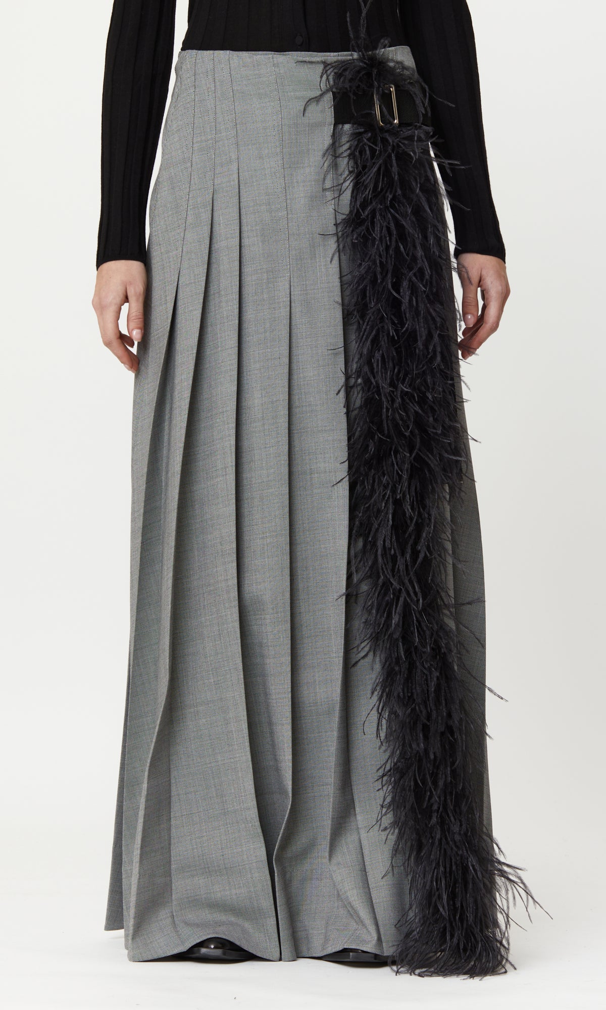 SKIRT BLACK MELANGE