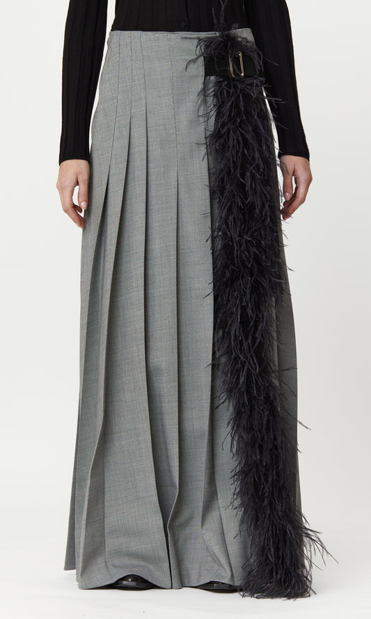 SKIRT BLACK MELANGE