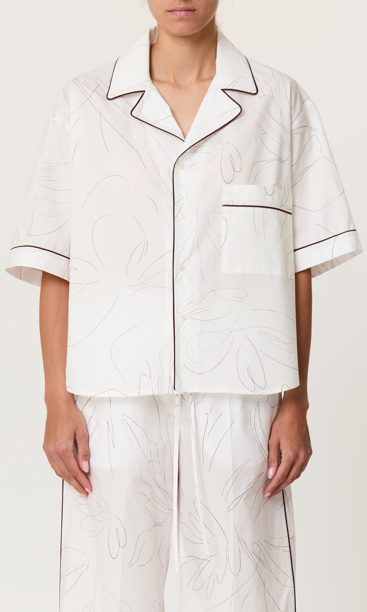 SHIRT S/S BLACK/WHITE