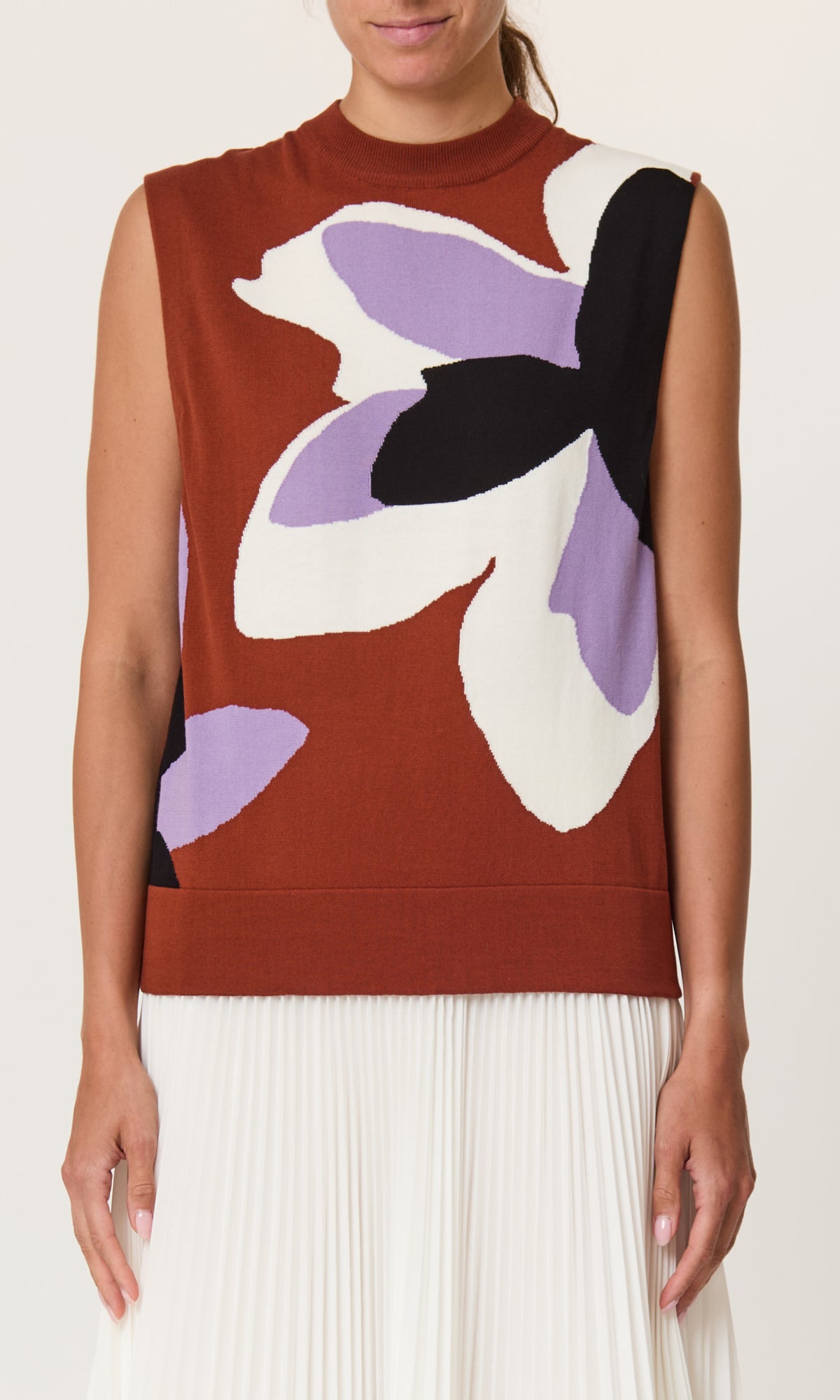 KNITWEAR VEST FLOWER