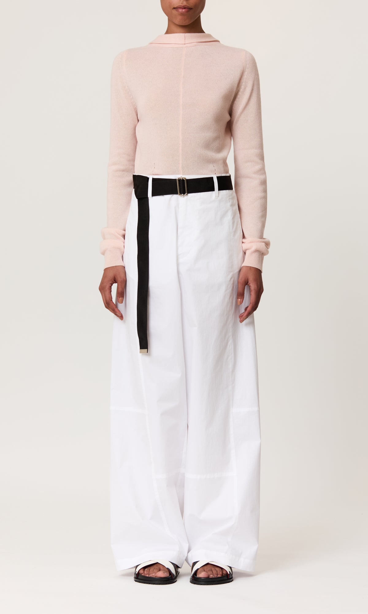 TROUSERS WHITE AG02 WITH BELT