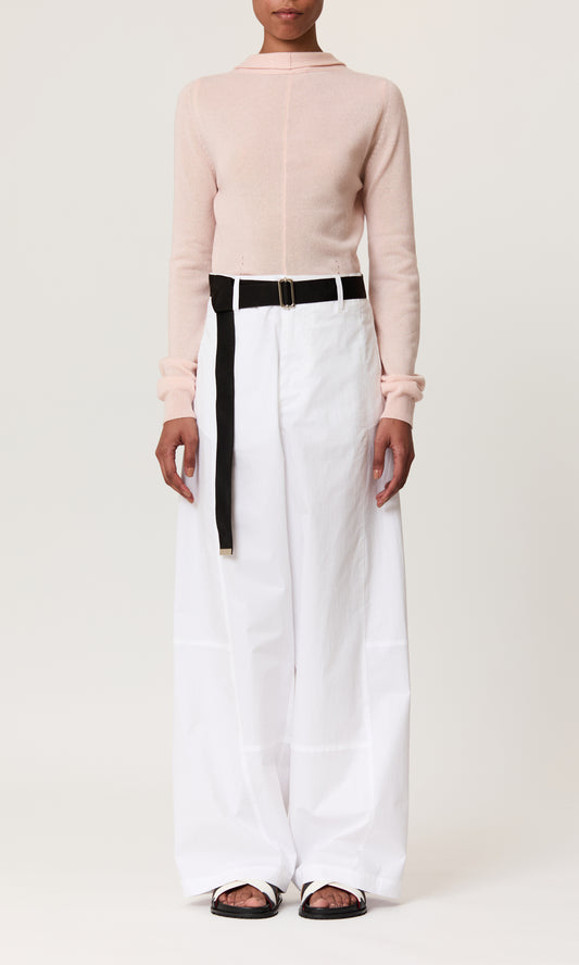 TROUSERS WHITE AG02 WITH BELT
