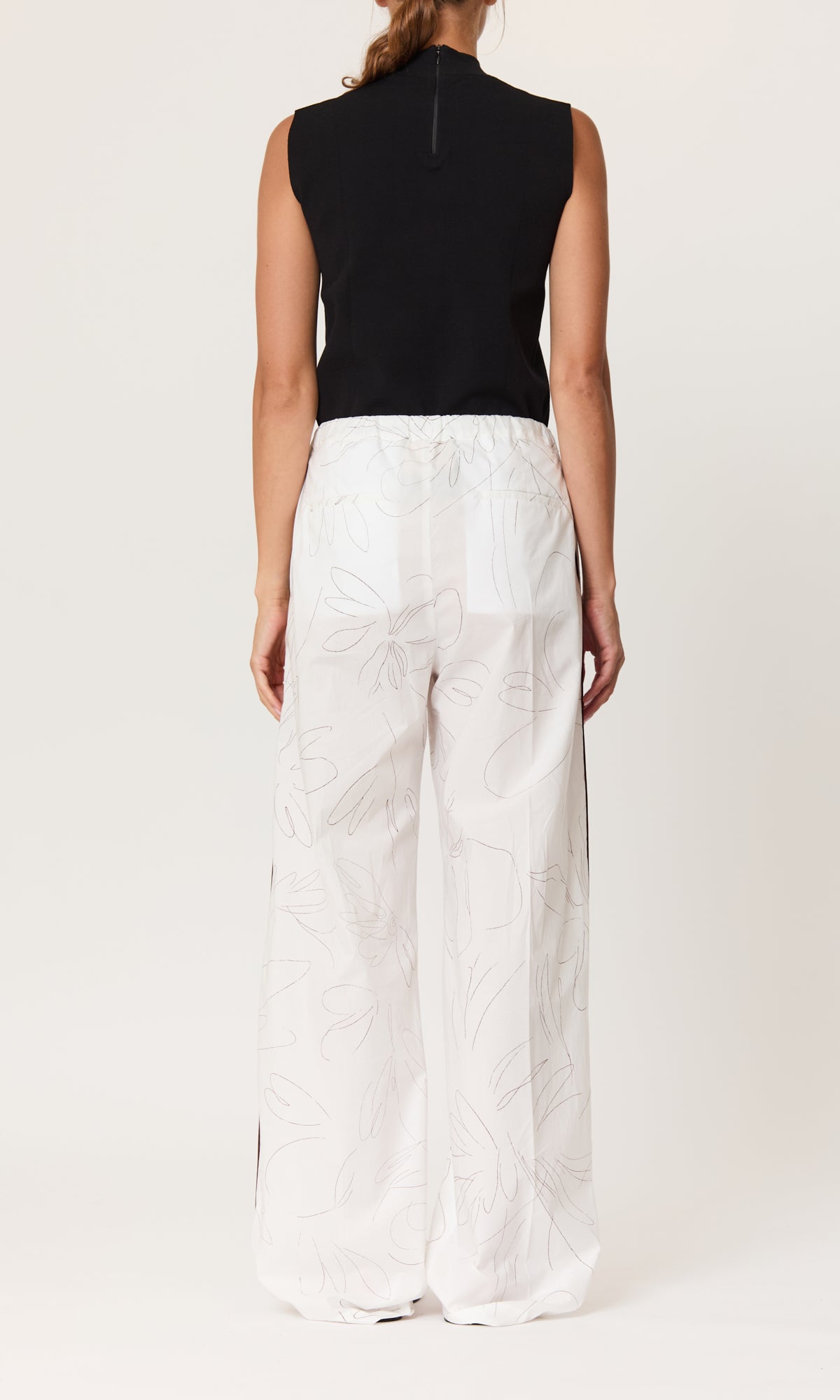 TROUSERS WHITE FLOWER
