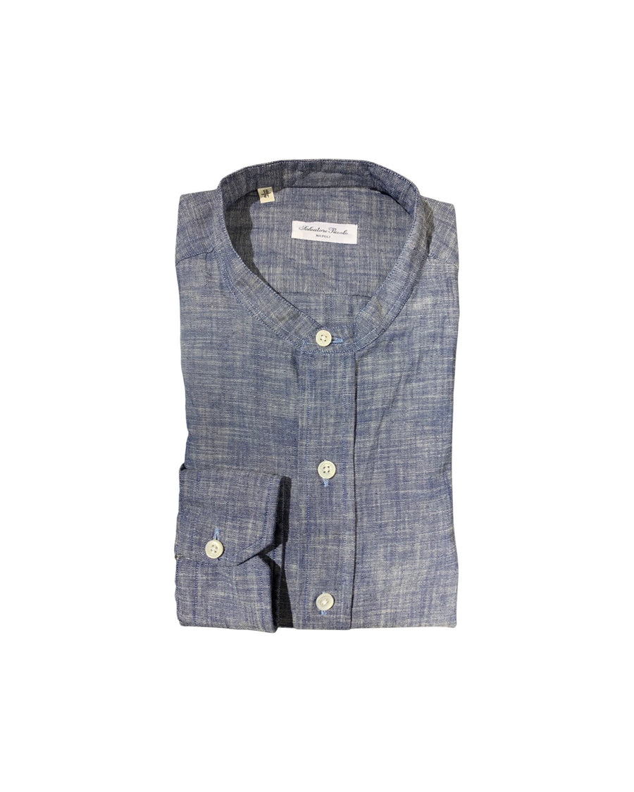 330.00 Shirt Denim Collarless SALVATORE PICCOLO Salvatore Schito